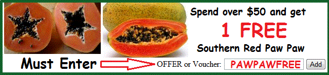 Spend over $50 get 1 Free PawPaw Southern Red